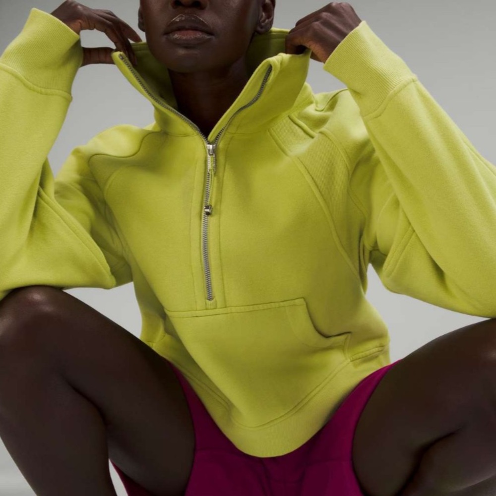 lululemon scuba half-zip | m/l wasabi
